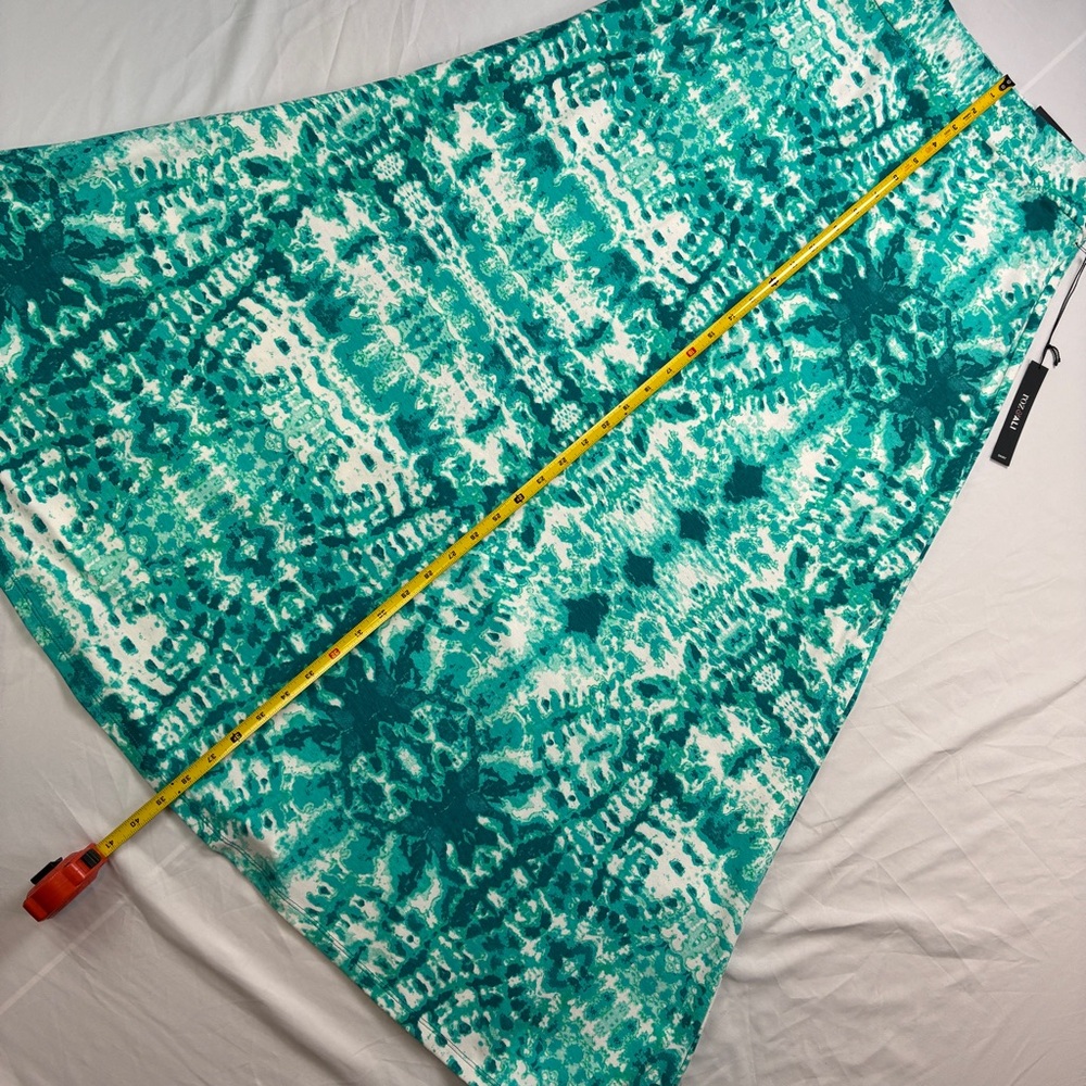 Roz and Ali NWT Teal and White Maxi Skirt - Picture 3 of 7